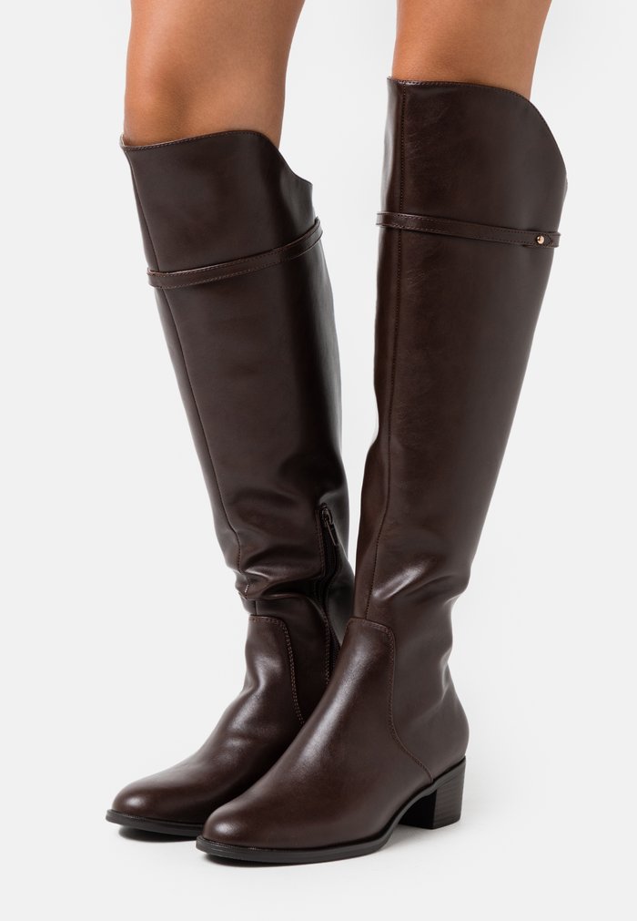 Bottes Anna Field Over the knee Marron Foncé Femme | ZRN-8760164